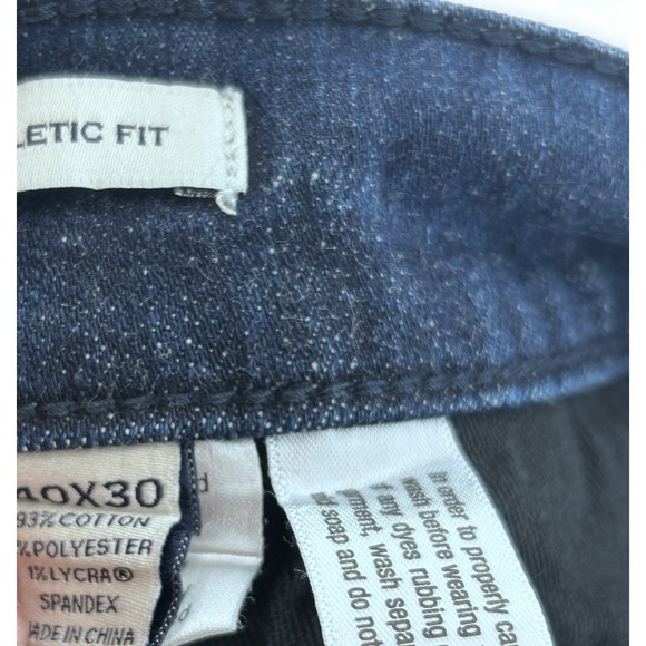 Joseph Abboud Mens Jeans Size Blue Denim 40 X 28 athletic fit dark distressed - Picture 6 of 14